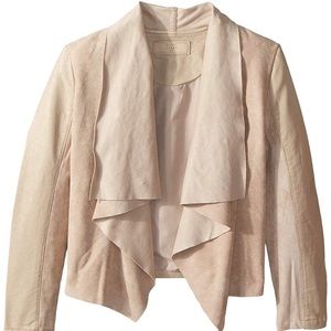 Blank NYC Girls Vegan Leather Drape Jacket